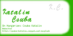 katalin csuba business card